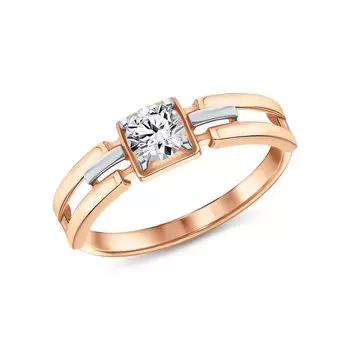 Золотое кольцо с фианитами