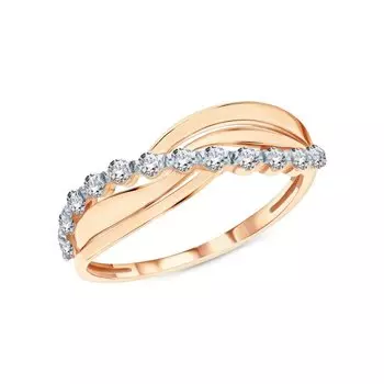 Золотое кольцо с фианитами