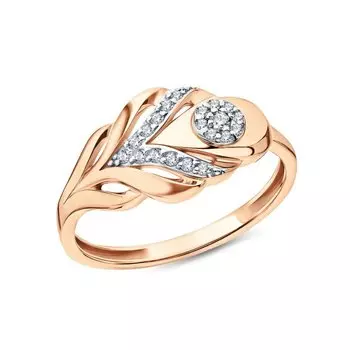 Золотое кольцо с фианитами