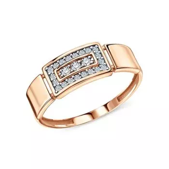 Золотое кольцо с фианитами