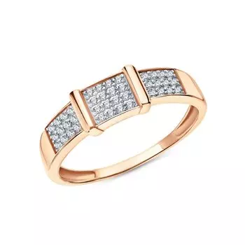 Золотое кольцо с фианитами