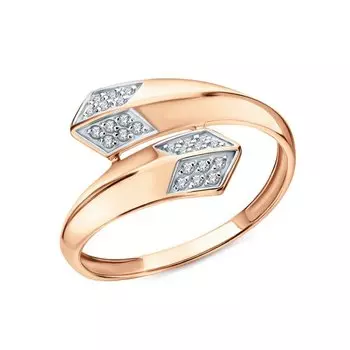 Золотое кольцо с фианитами