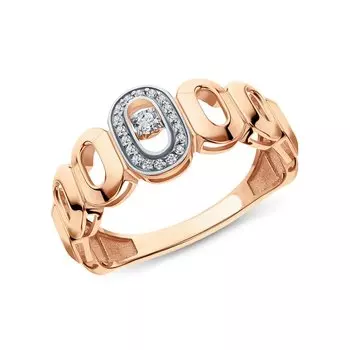 Золотое кольцо с фианитами