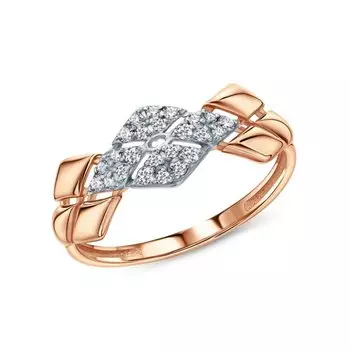 Золотое кольцо с фианитами