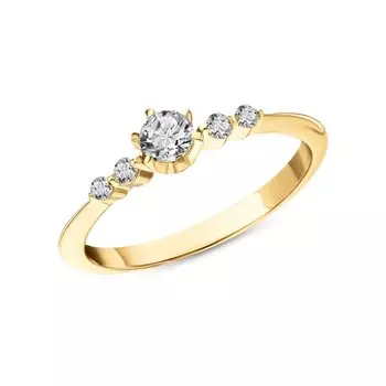 Золотое кольцо с фианитами