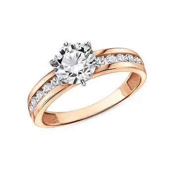 Золотое кольцо с фианитами