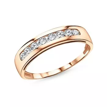 Золотое кольцо с фианитами