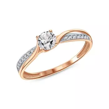 Золотое кольцо с фианитами