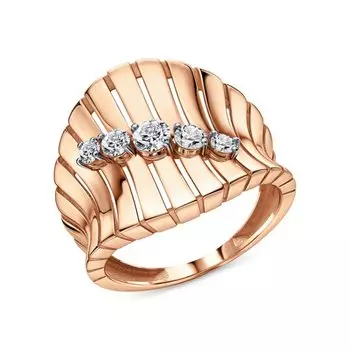 Золотое кольцо с фианитами