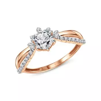 Золотое кольцо с фианитами