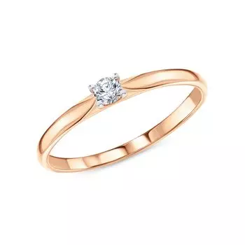 Золотое кольцо с фианитами