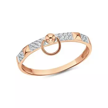 Золотое кольцо с фианитами