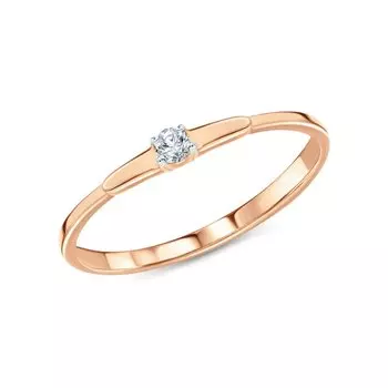 Золотое кольцо с фианитами