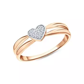 Золотое кольцо с фианитами