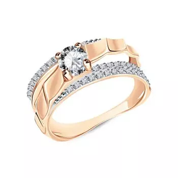 Золотое кольцо с фианитами