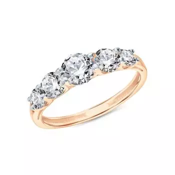 Золотое кольцо с фианитами