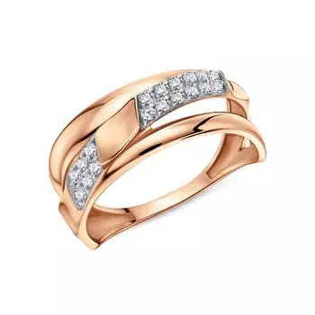 Золотое кольцо с фианитами