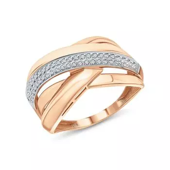 Золотое кольцо с фианитами