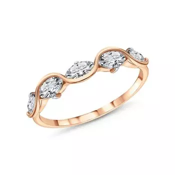 Золотое кольцо с фианитами