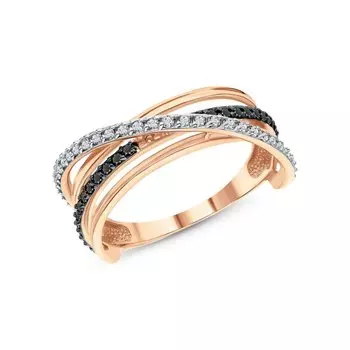 Золотое кольцо с фианитами