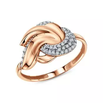 Золотое кольцо с фианитами