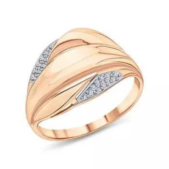 Золотое кольцо с фианитами