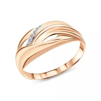 Золотое кольцо с фианитами