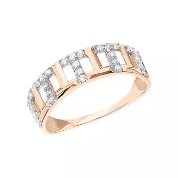 Золотое кольцо с фианитами