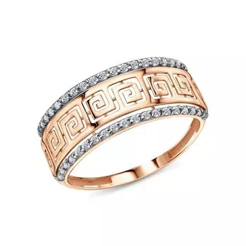 Золотое кольцо с фианитами