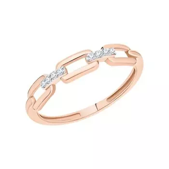 Золотое кольцо с фианитами