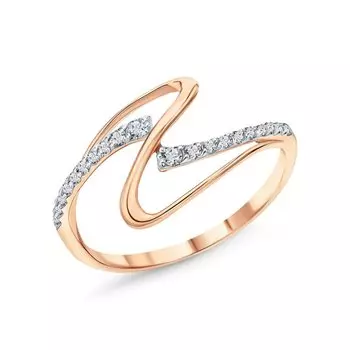 Золотое кольцо с фианитами