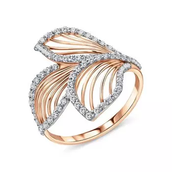 Золотое кольцо с фианитами