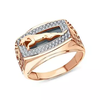 Золотое кольцо с фианитами