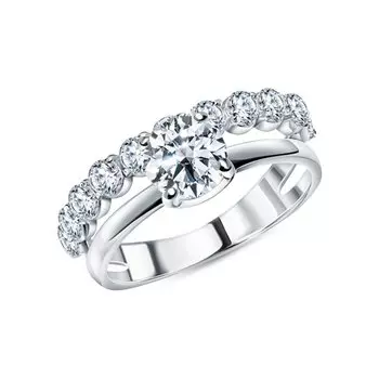 Золотое кольцо с фианитами