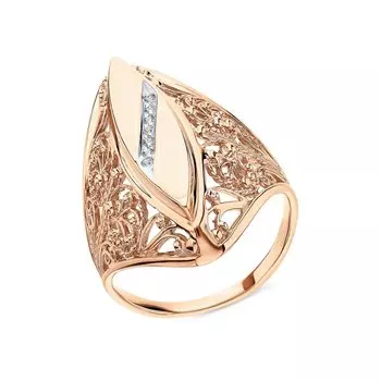 Золотое кольцо с фианитами