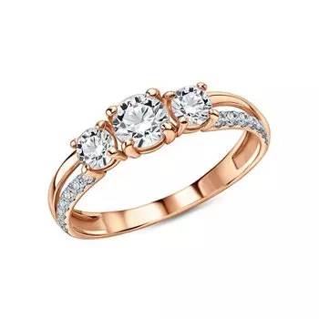 Золотое кольцо с фианитами