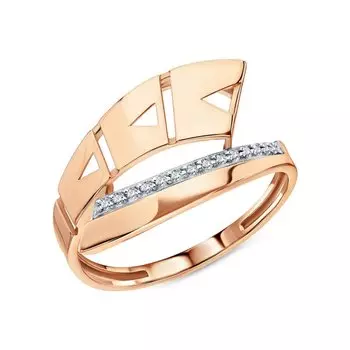 Золотое кольцо с фианитами