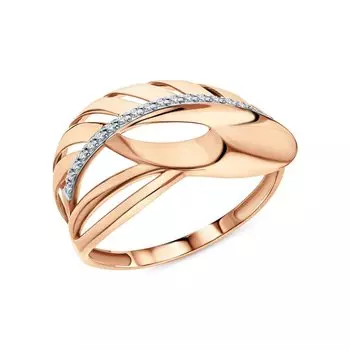 Золотое кольцо с фианитами