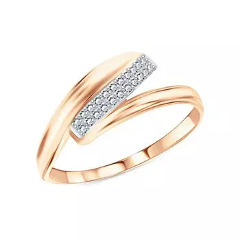 Золотое кольцо с фианитами