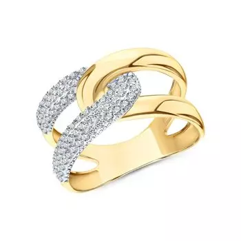 Золотое кольцо с фианитами