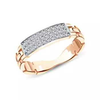 Золотое кольцо с фианитами