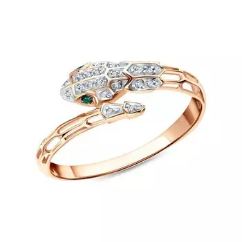 Золотое кольцо с фианитами