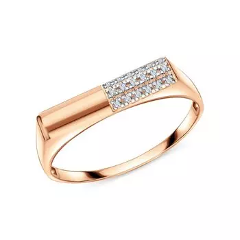 Золотое кольцо с фианитами