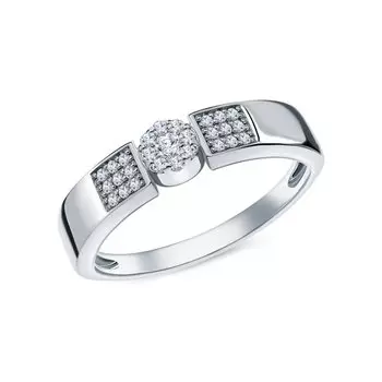 Золотое кольцо с фианитами