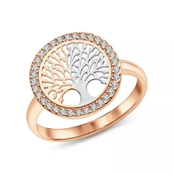 Золотое кольцо с фианитами