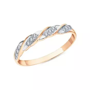 Золотое кольцо с фианитами