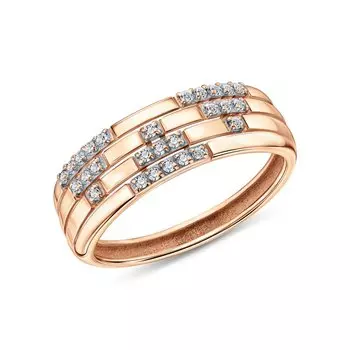 Золотое кольцо с фианитами