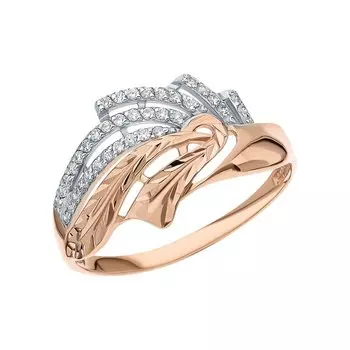 Золотое кольцо с фианитами