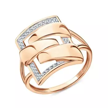 Золотое кольцо с фианитами