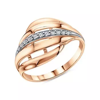 Золотое кольцо с фианитами